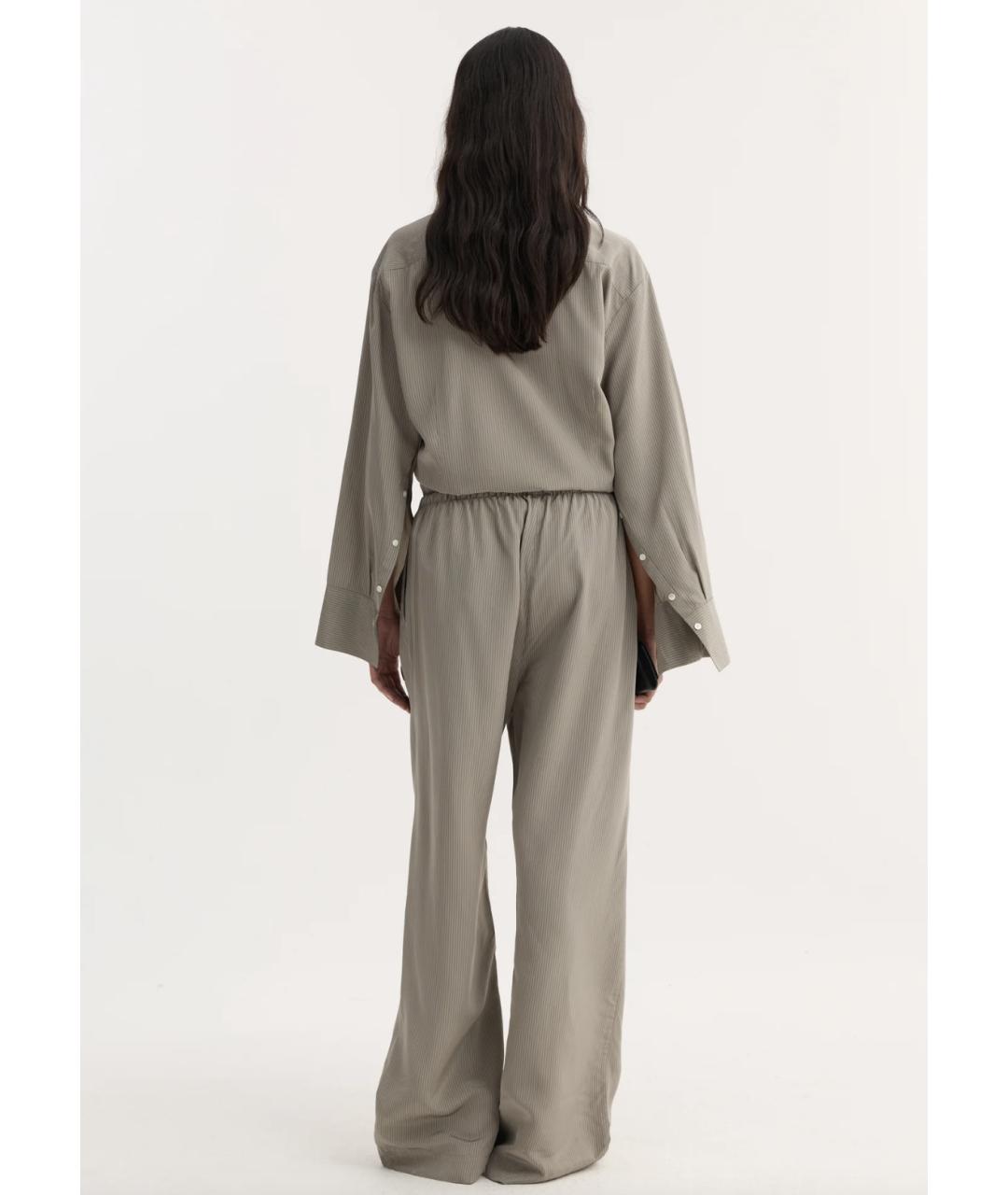 ROHE Серые вискозные прямые брюки, фото 3