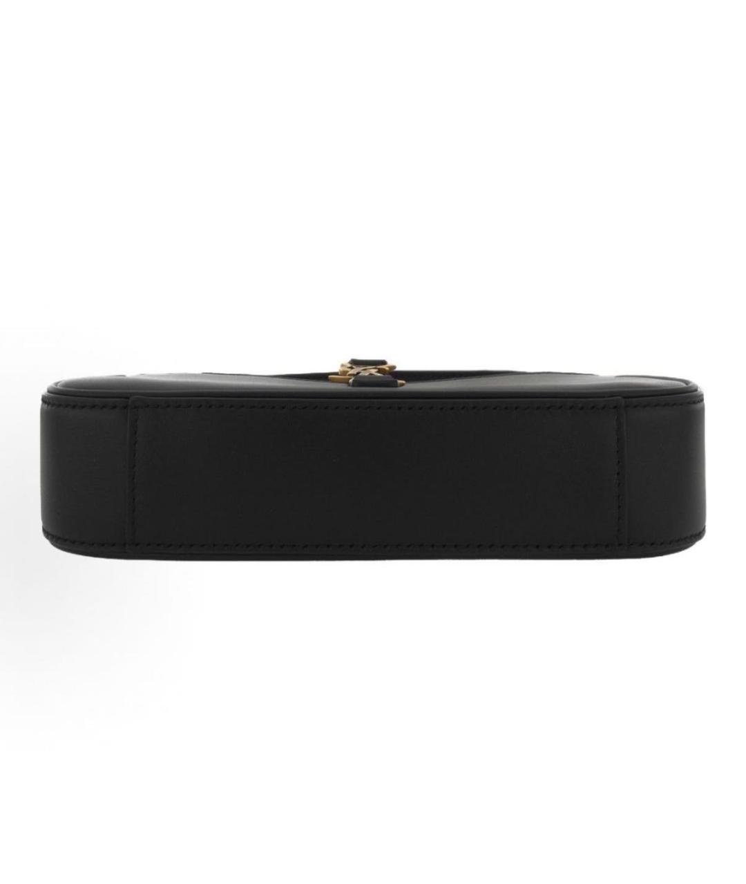 SAINT LAURENT Черная кожаная сумка с короткими ручками, фото 3