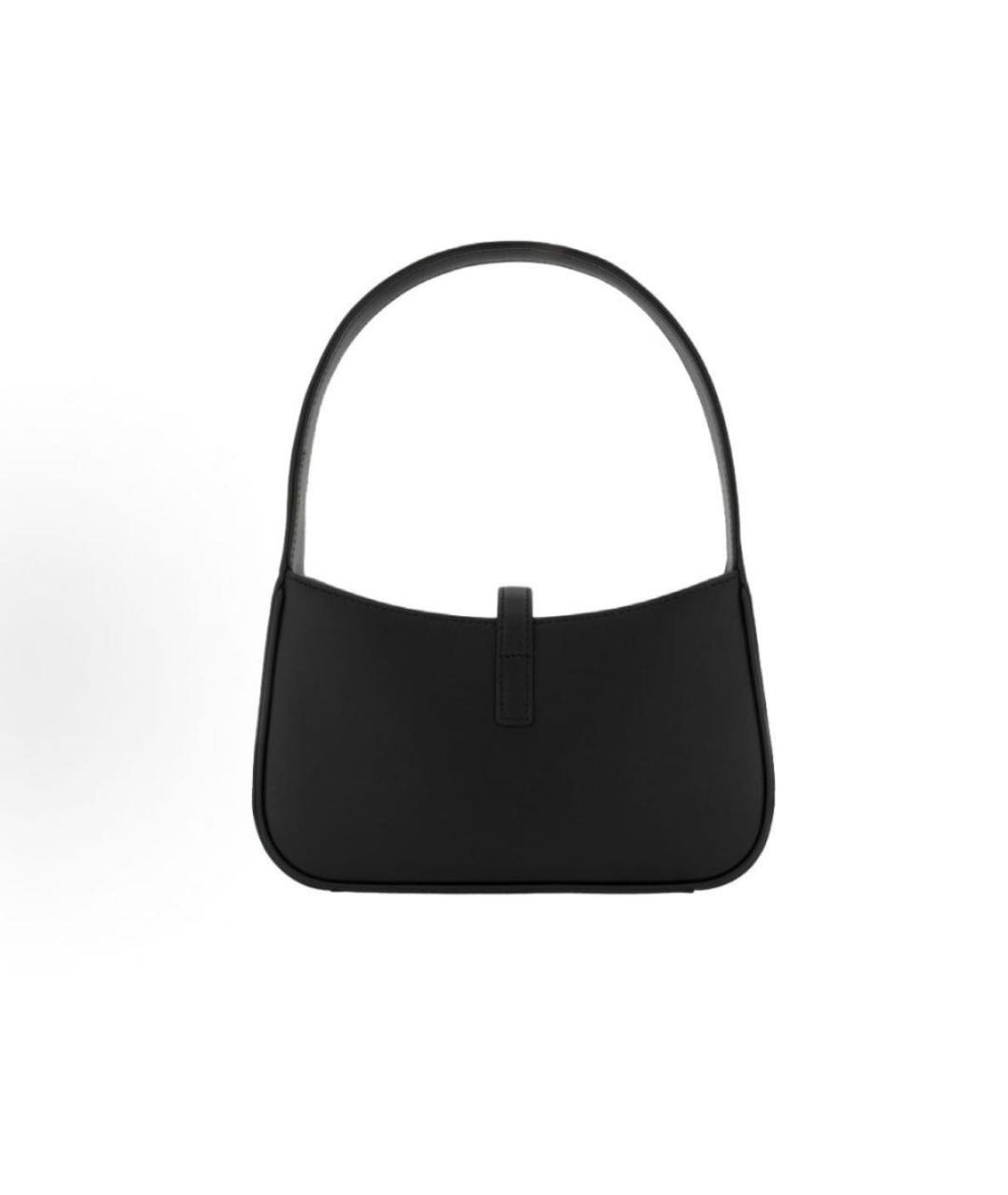 SAINT LAURENT Черная кожаная сумка с короткими ручками, фото 2