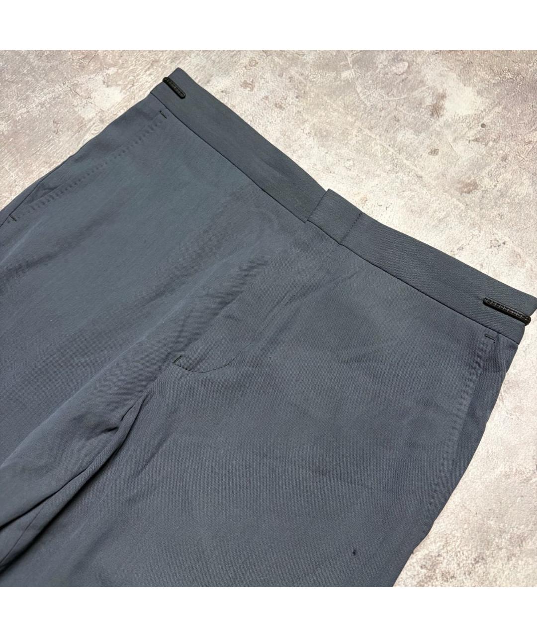 JOHN RICHMOND Антрацитовые шерстяные классические брюки, фото 5
