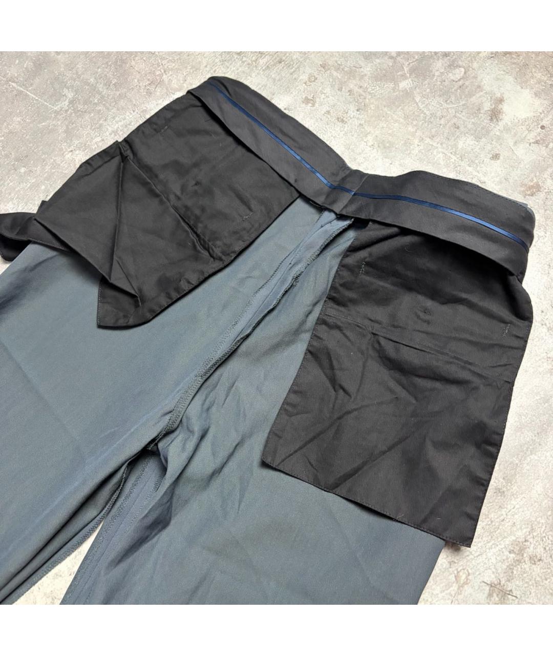 JOHN RICHMOND Антрацитовые шерстяные классические брюки, фото 3