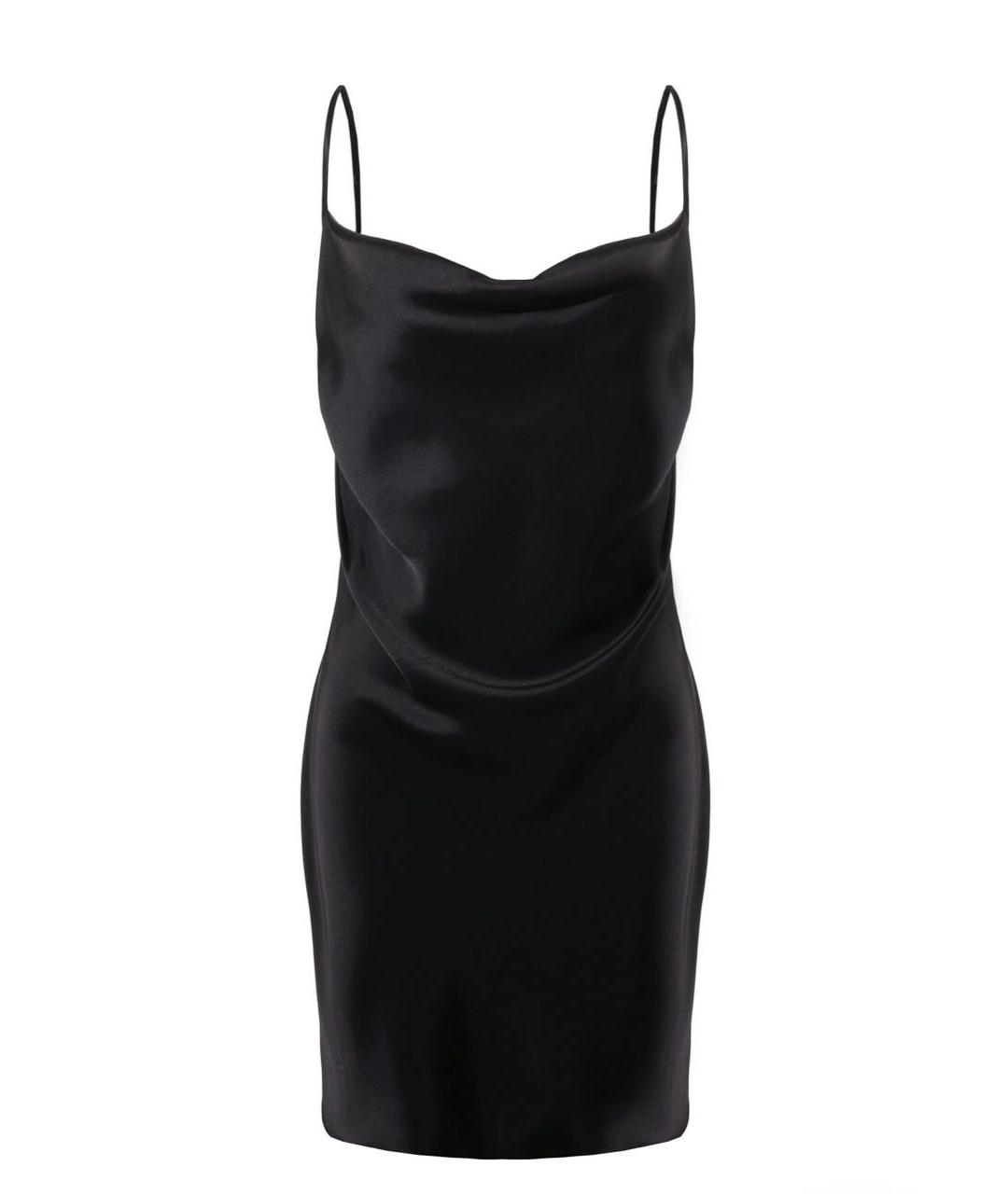 NANUSHKA Черное ацетатное вечернее платье, фото 1