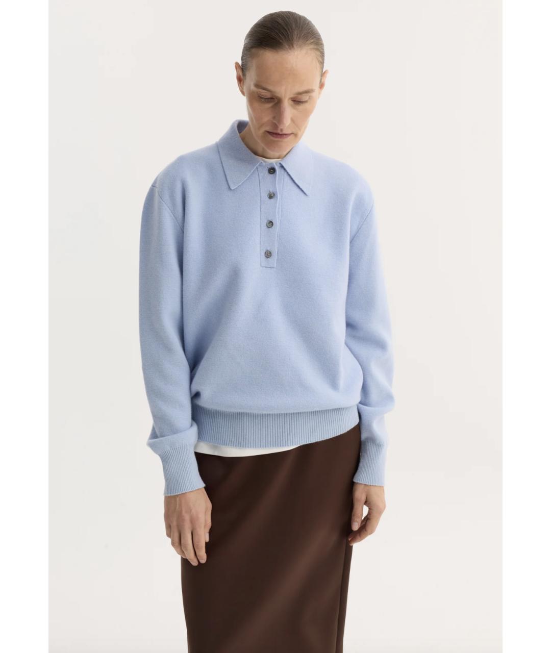 ROHE Голубой шерстяной джемпер / свитер, фото 2