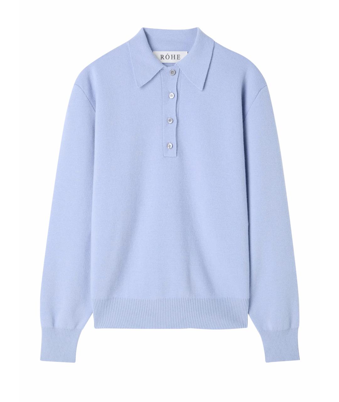 ROHE Голубой шерстяной джемпер / свитер, фото 4