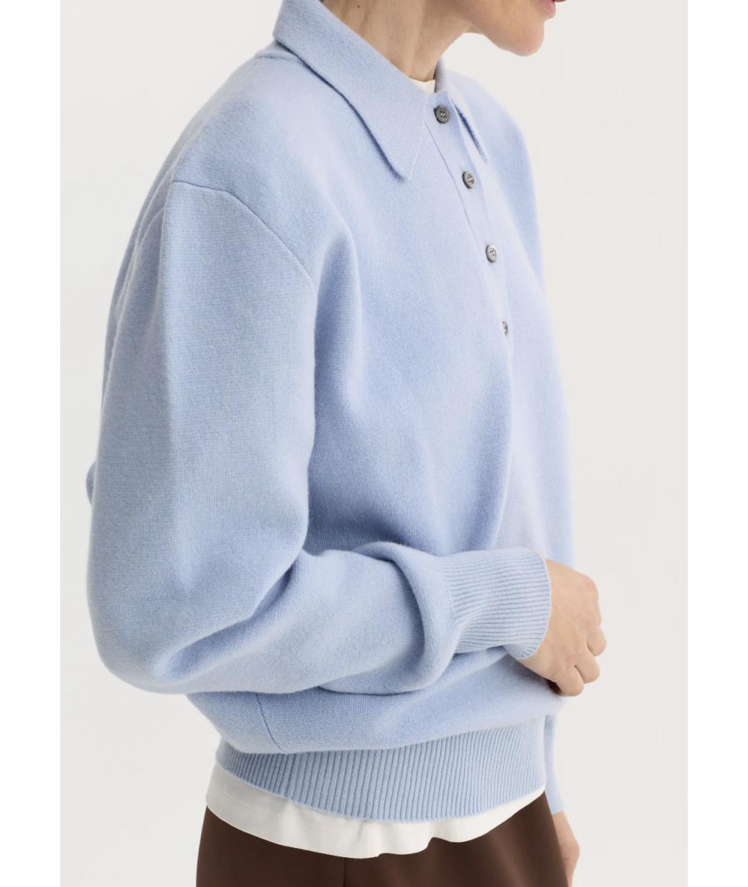ROHE Голубой шерстяной джемпер / свитер, фото 3