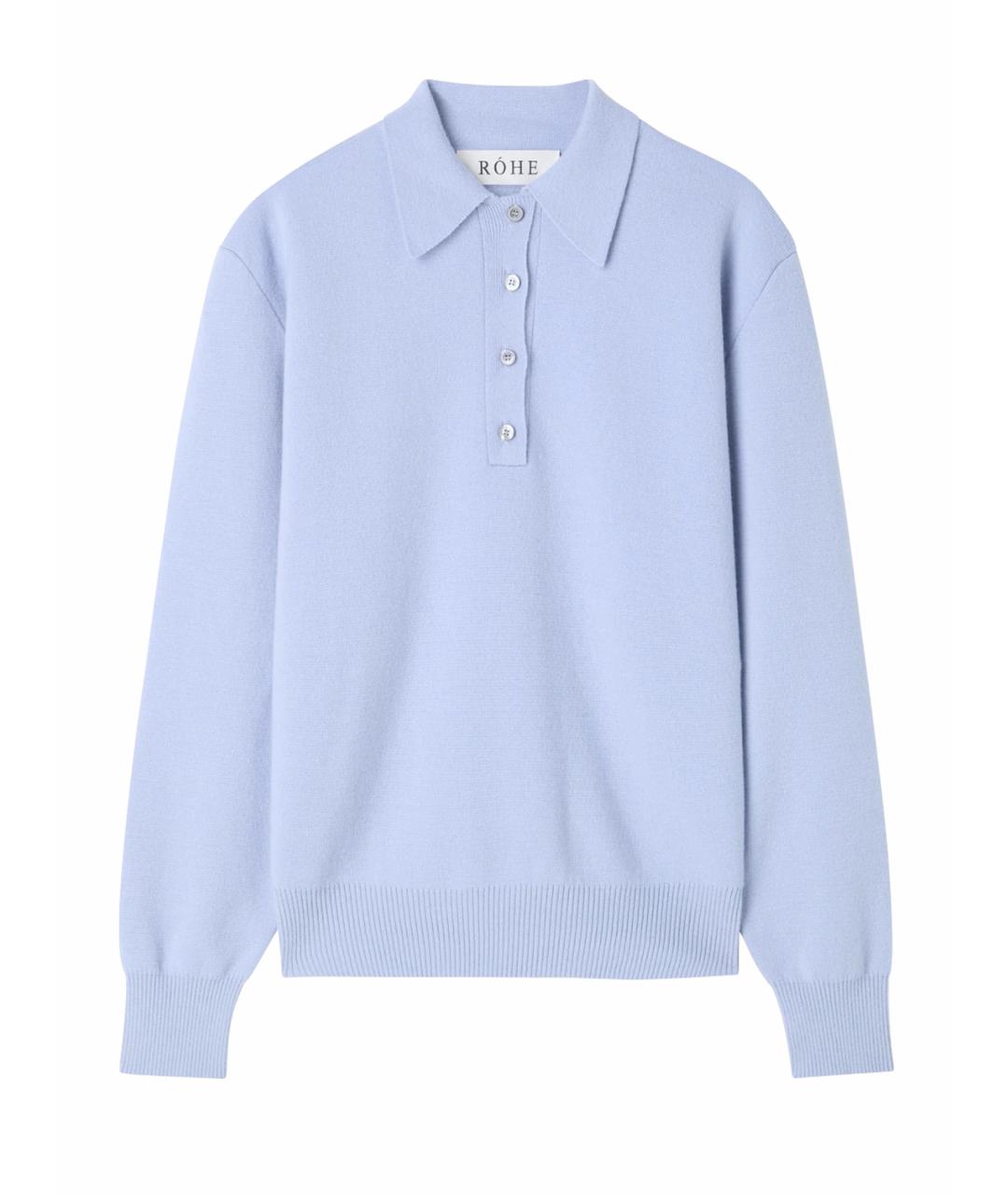 ROHE Голубой шерстяной джемпер / свитер, фото 1