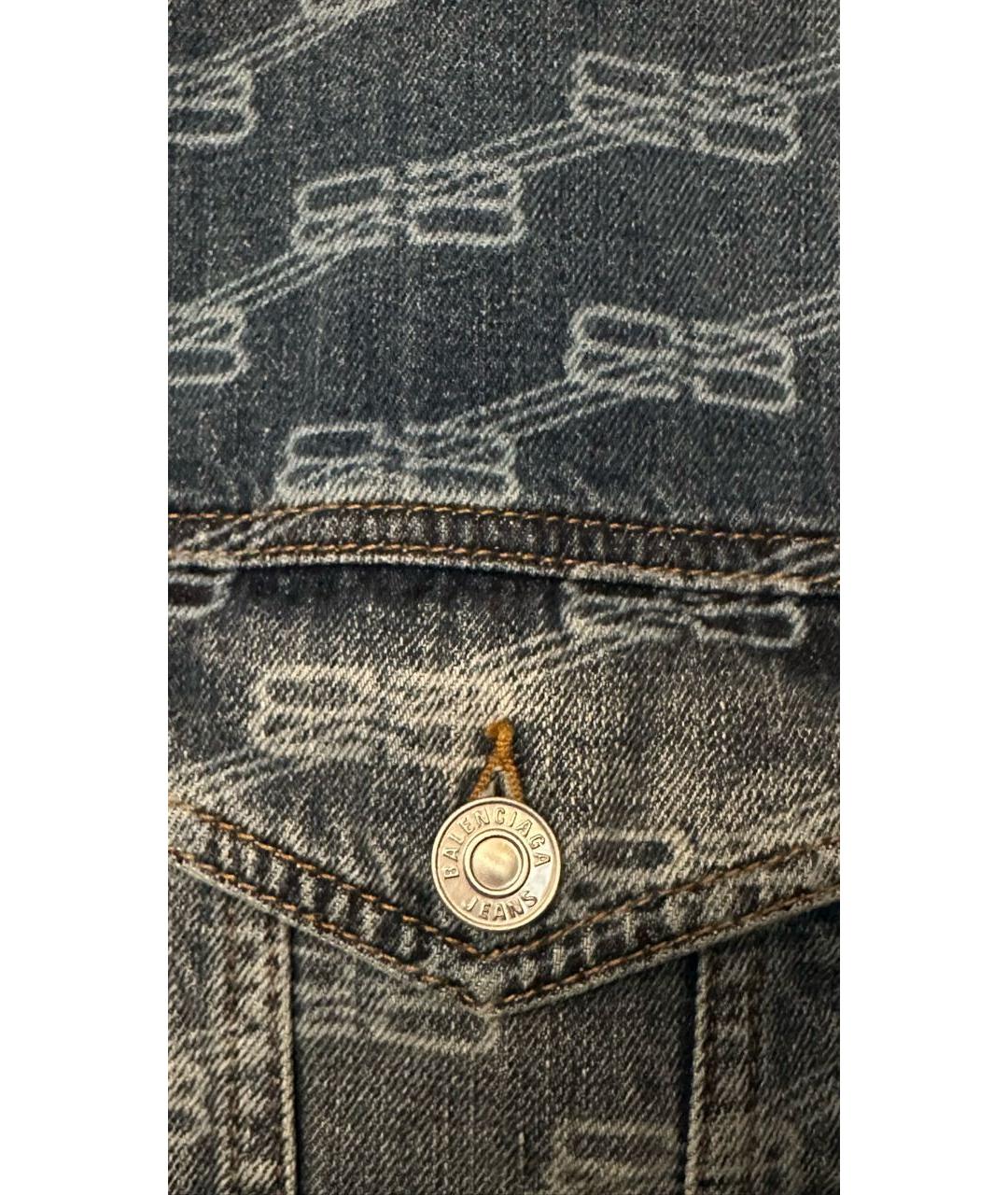 BALENCIAGA Синяя хлопковая куртка, фото 4