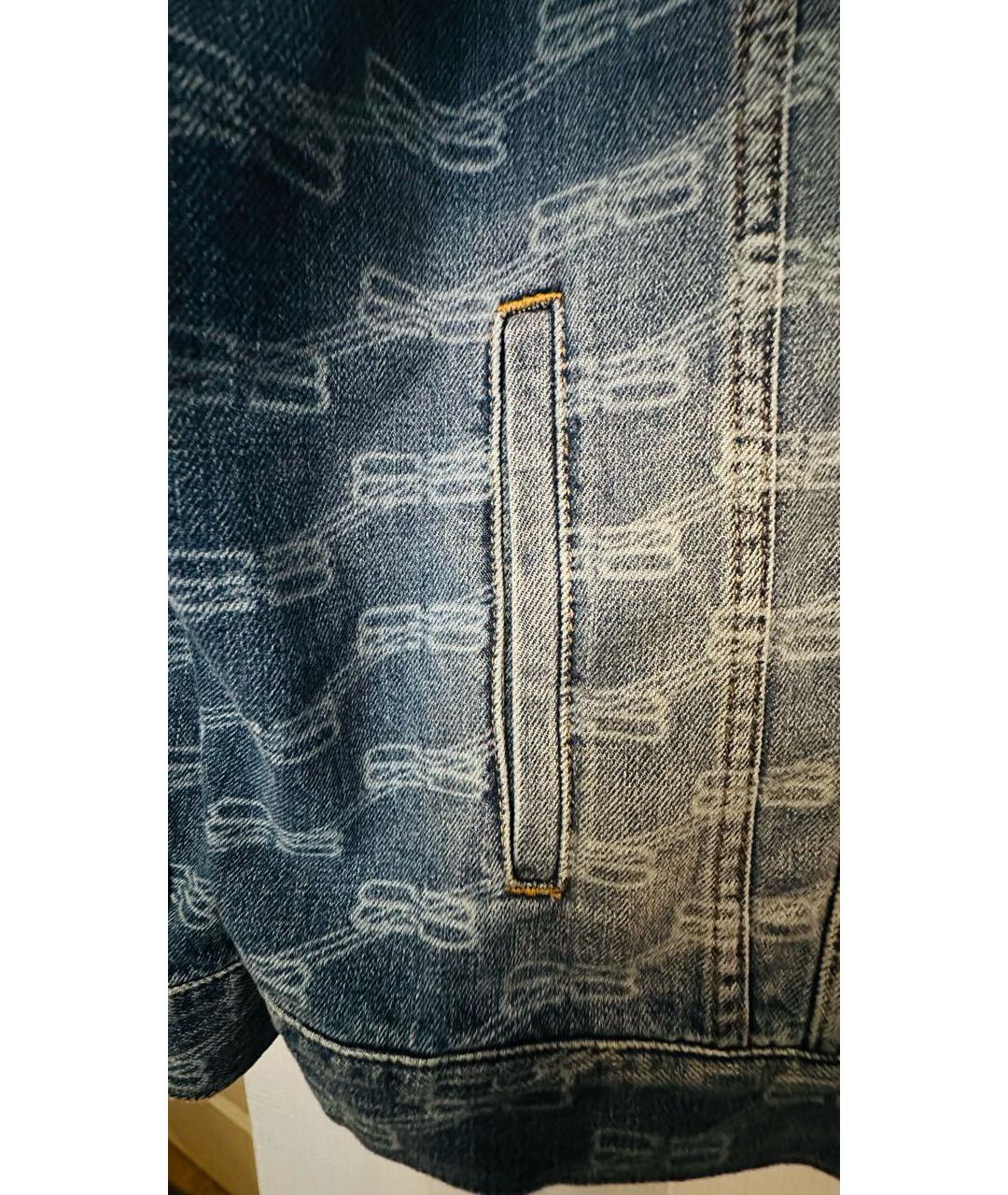 BALENCIAGA Синяя хлопковая куртка, фото 6