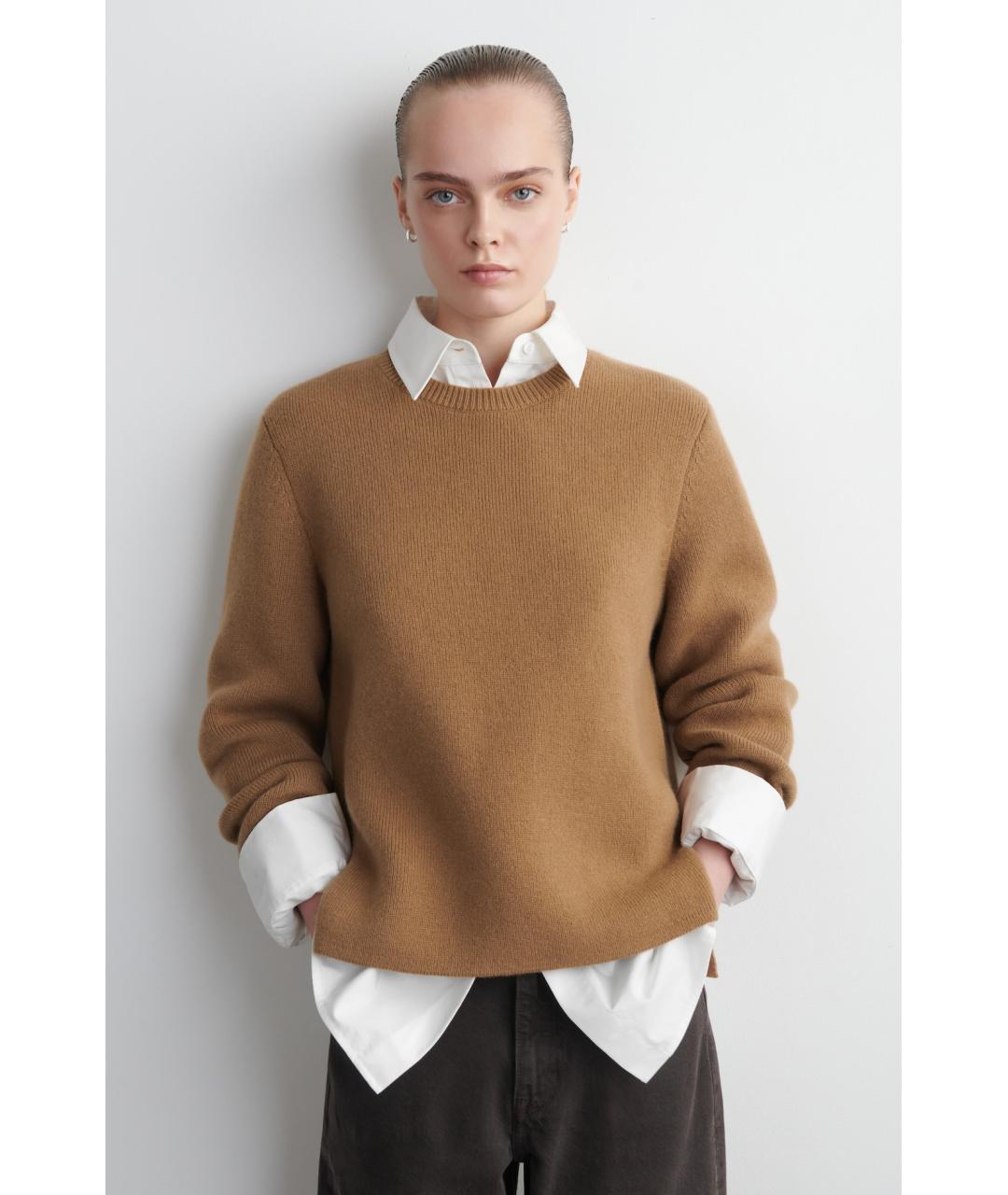 COS Бежевый шерстяной джемпер / свитер, фото 4