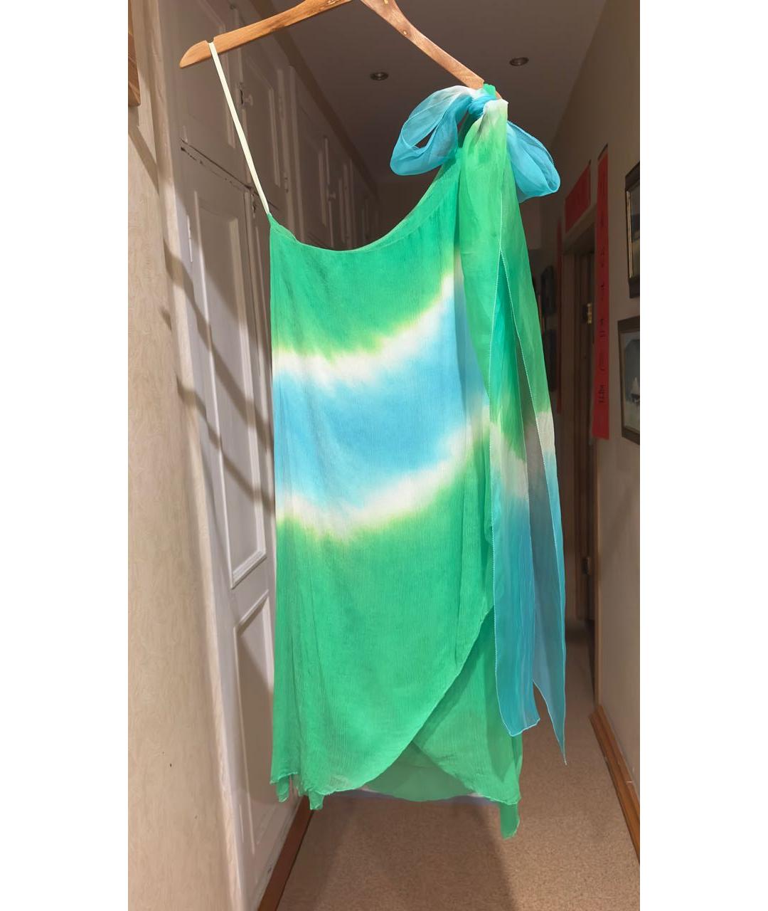 DIANE VON FURSTENBERG Мульти шелковое коктейльное платье, фото 9