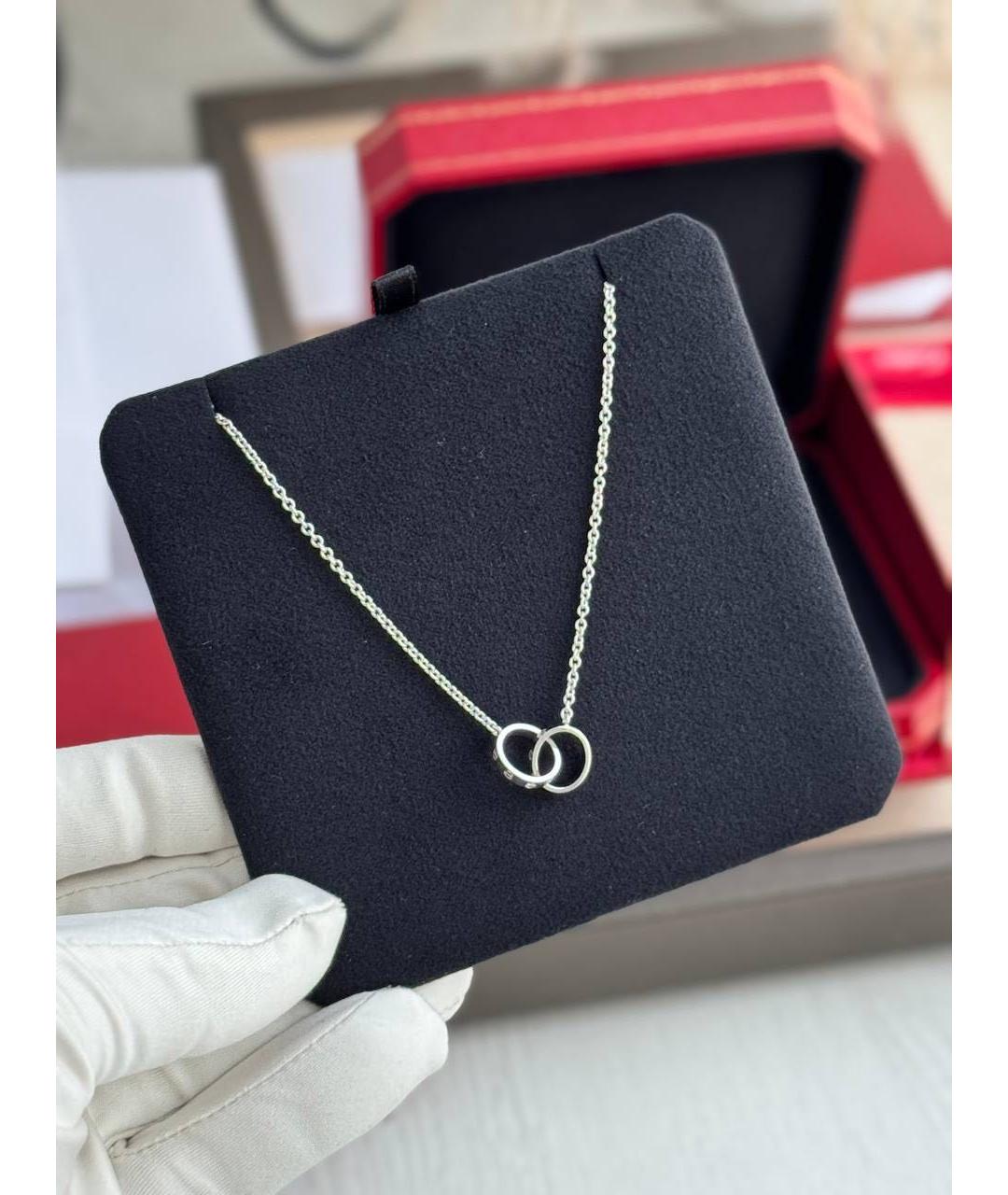 CARTIER Серебряное колье из белого золота, фото 2