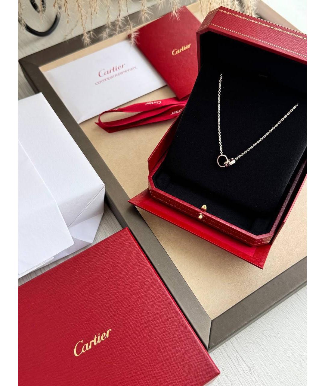 CARTIER Серебряное колье из белого золота, фото 4