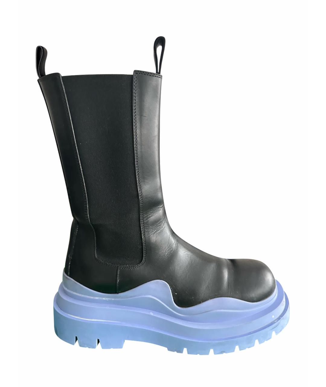 BOTTEGA VENETA Черные кожаные полусапоги, фото 1