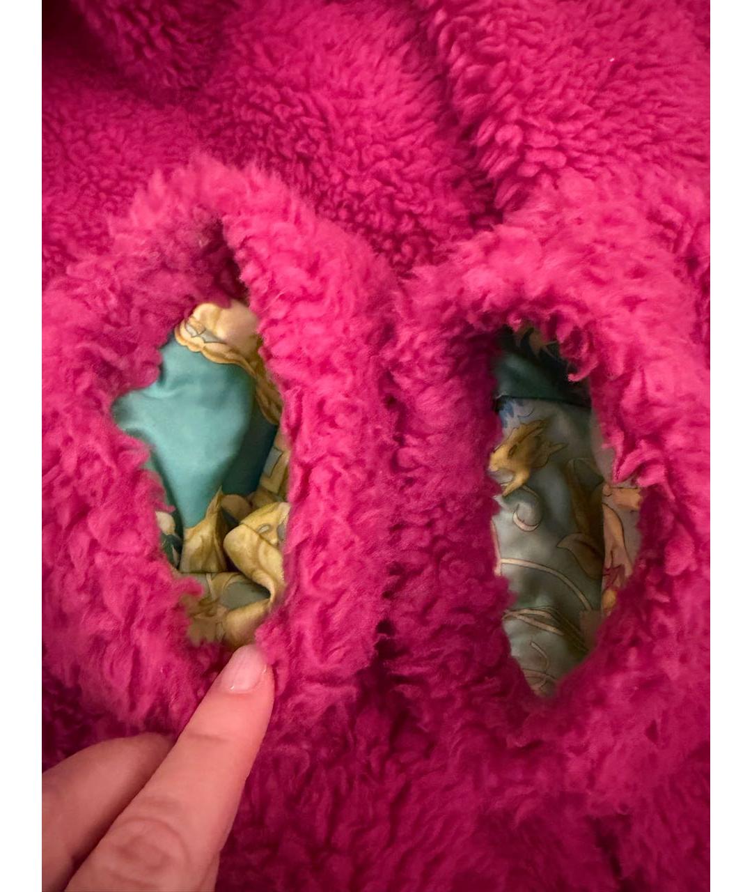 PHILIPP PLEIN Фуксия полиэстеровая шуба, фото 6