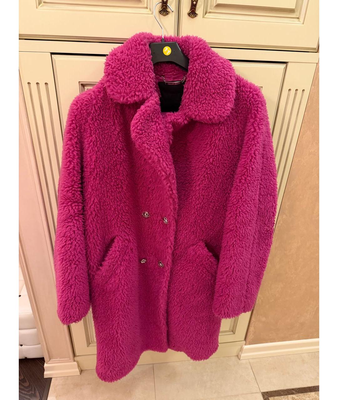 PHILIPP PLEIN Фуксия полиэстеровая шуба, фото 8