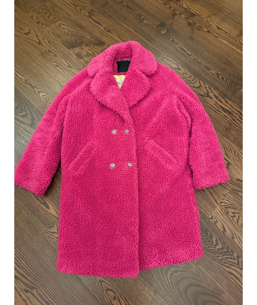 PHILIPP PLEIN Фуксия полиэстеровая шуба, фото 9