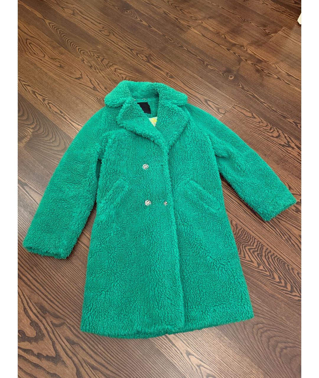 PHILIPP PLEIN Зеленая полиэстеровая шуба, фото 9