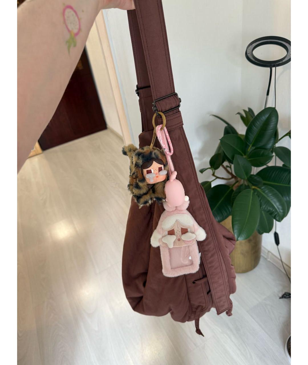 LEMAIRE Коричневая синтетическая сумка через плечо, фото 3