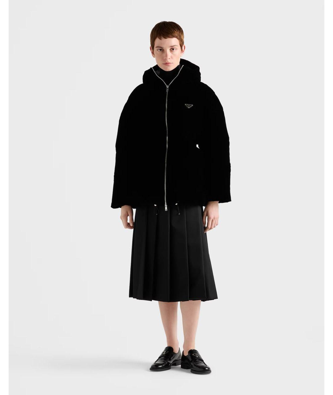 PRADA Черный бархатный пуховик, фото 2