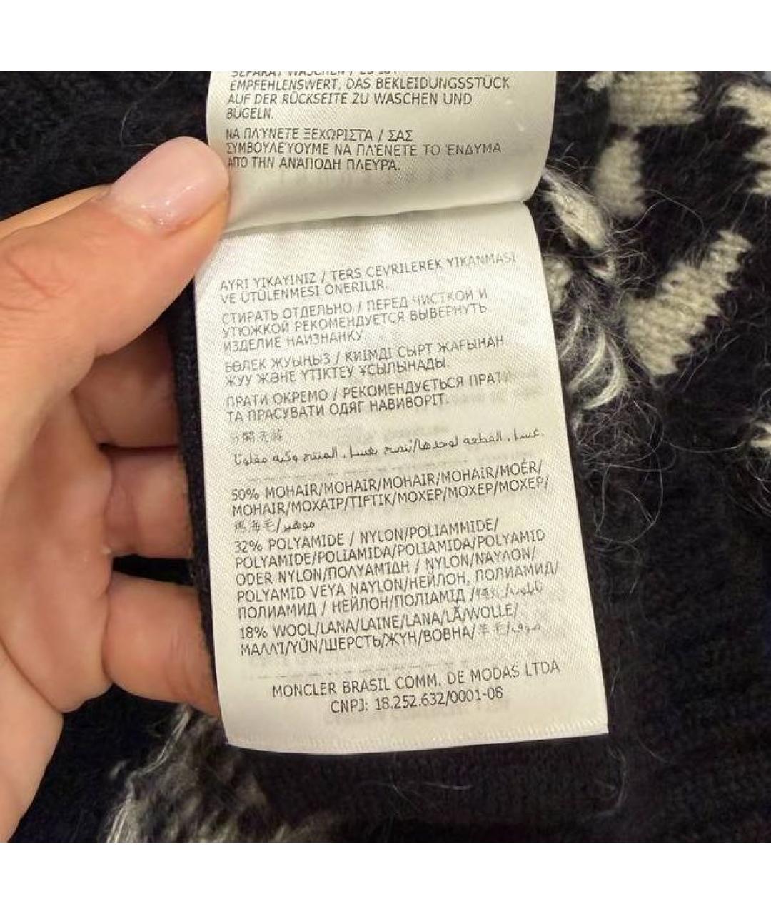MONCLER Черный шерстяной джемпер / свитер, фото 3
