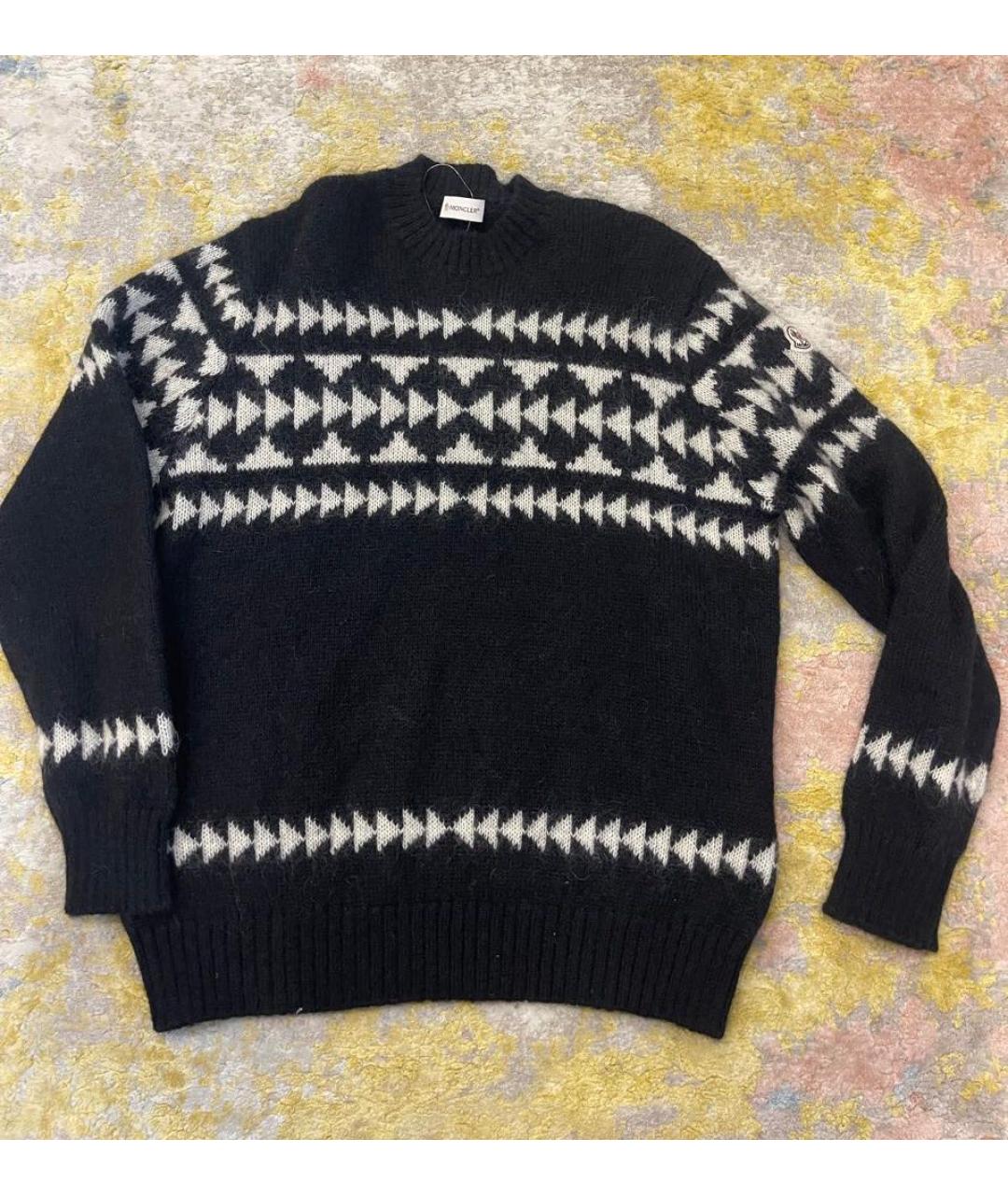 MONCLER Черный шерстяной джемпер / свитер, фото 5