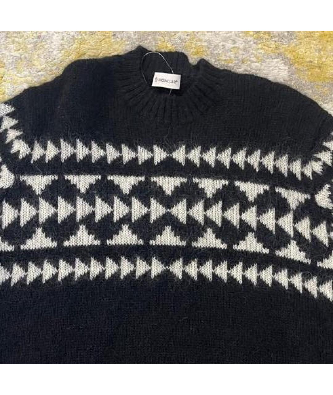 MONCLER Черный шерстяной джемпер / свитер, фото 2
