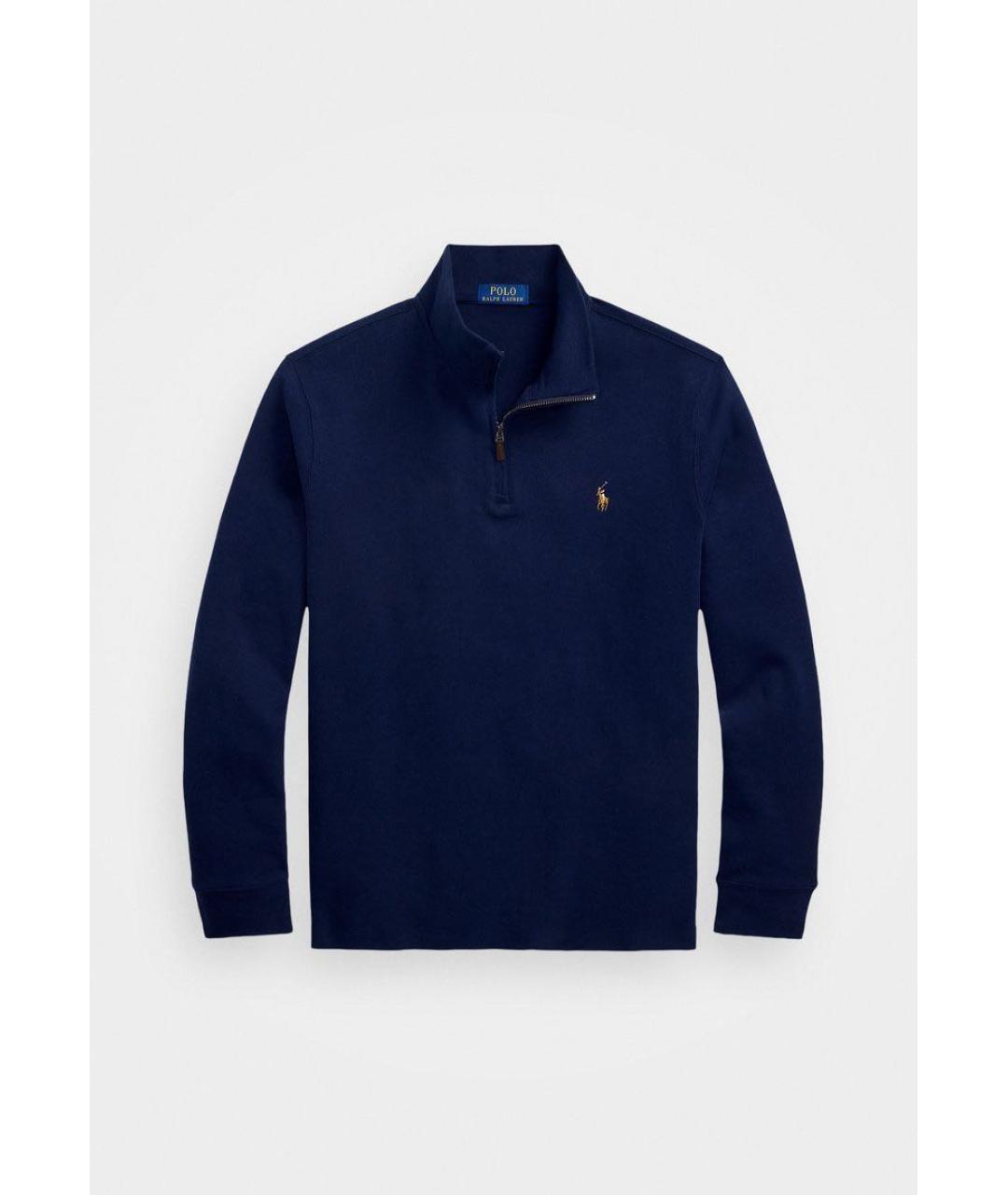 POLO RALPH LAUREN Темно-синий хлопковый джемпер / свитер, фото 6