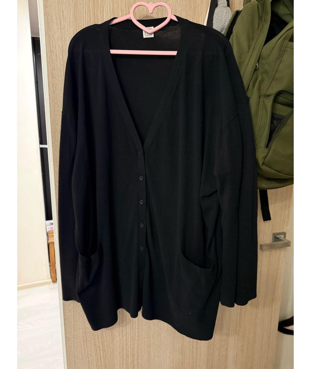 TOTEME Черный хлопковый кардиган, фото 5