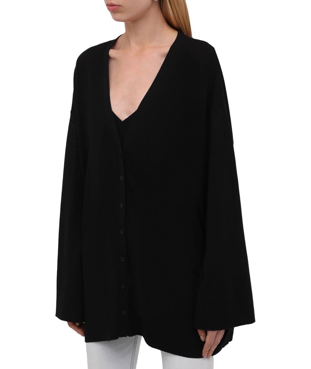 TOTEME Черный хлопковый кардиган, фото 3