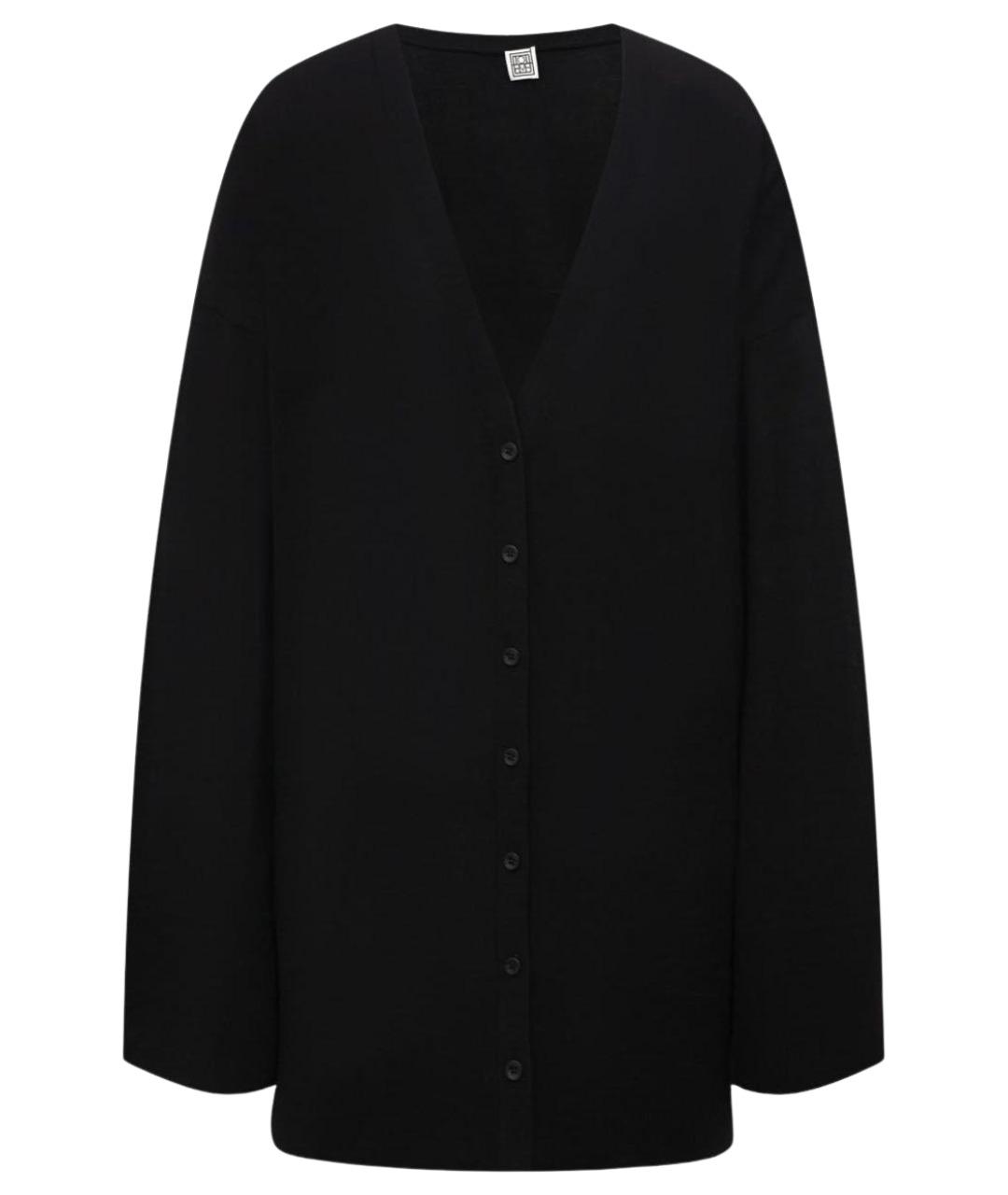 TOTEME Черный хлопковый кардиган, фото 1