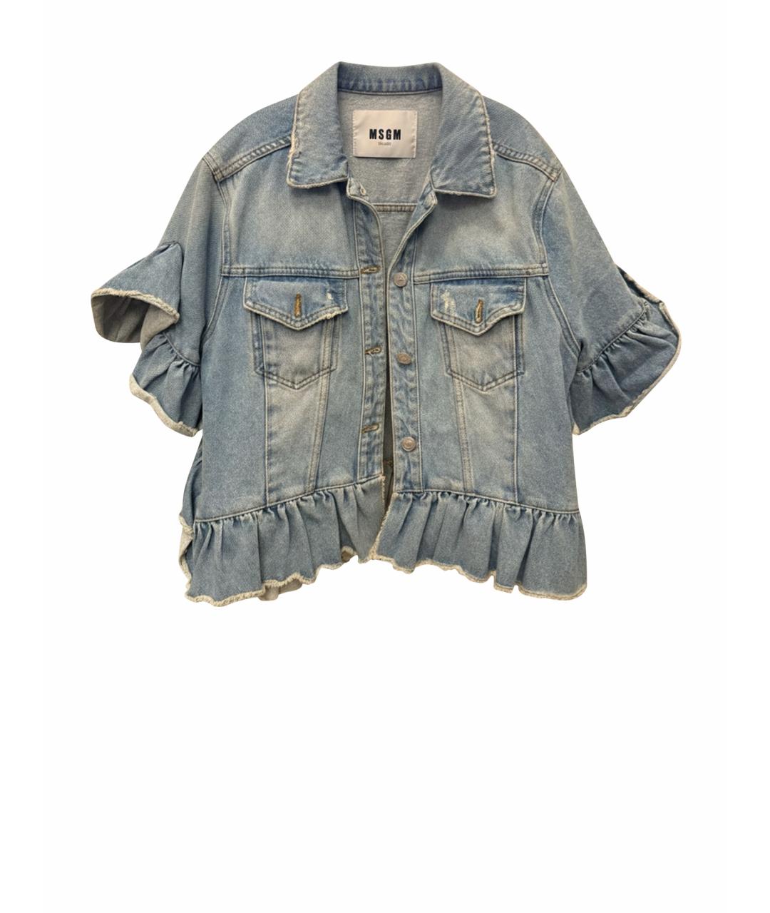 MSGM Голубой деним жакет/пиджак, фото 1