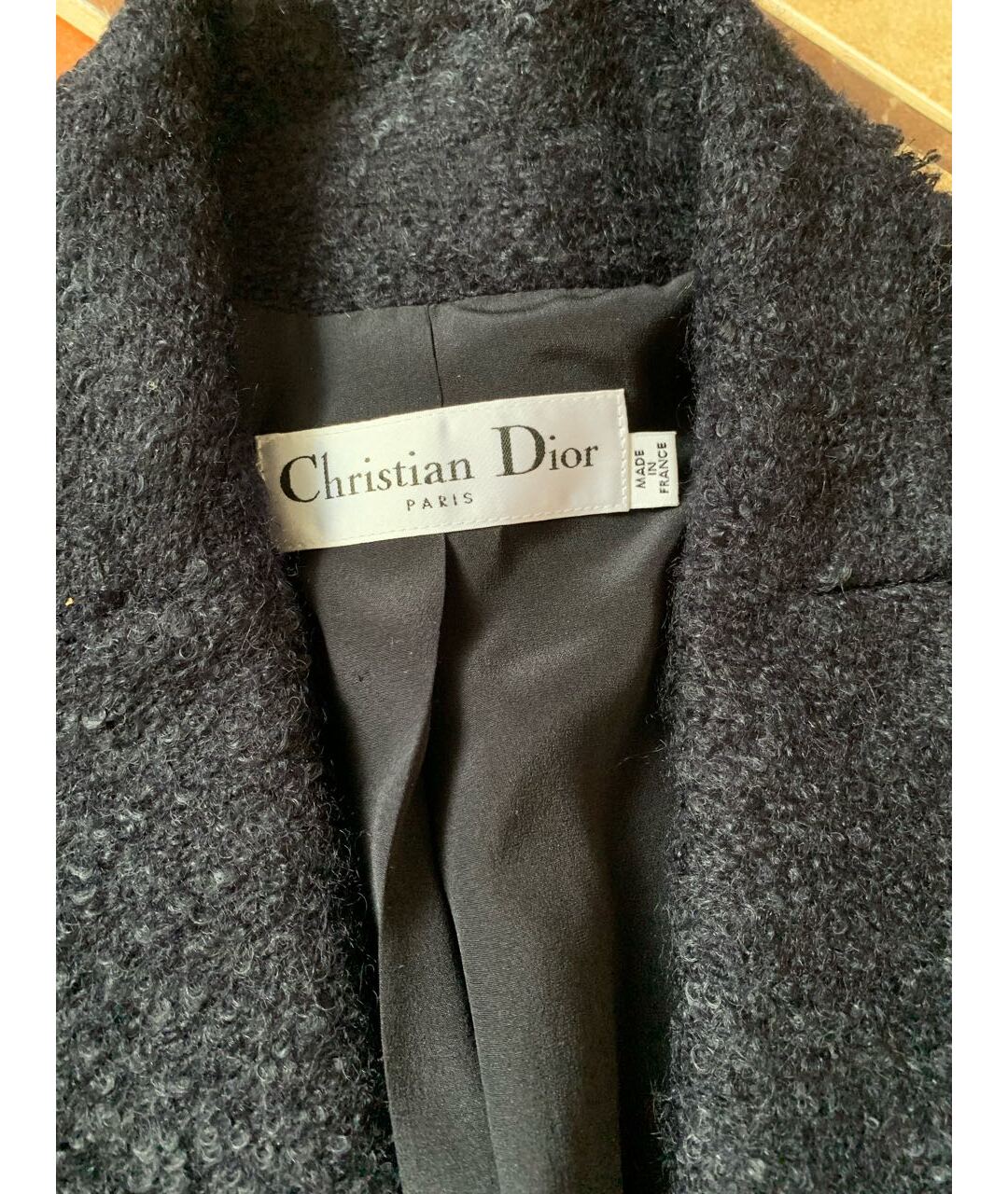 CHRISTIAN DIOR PRE-OWNED Темно-синее шерстяное пальто, фото 3