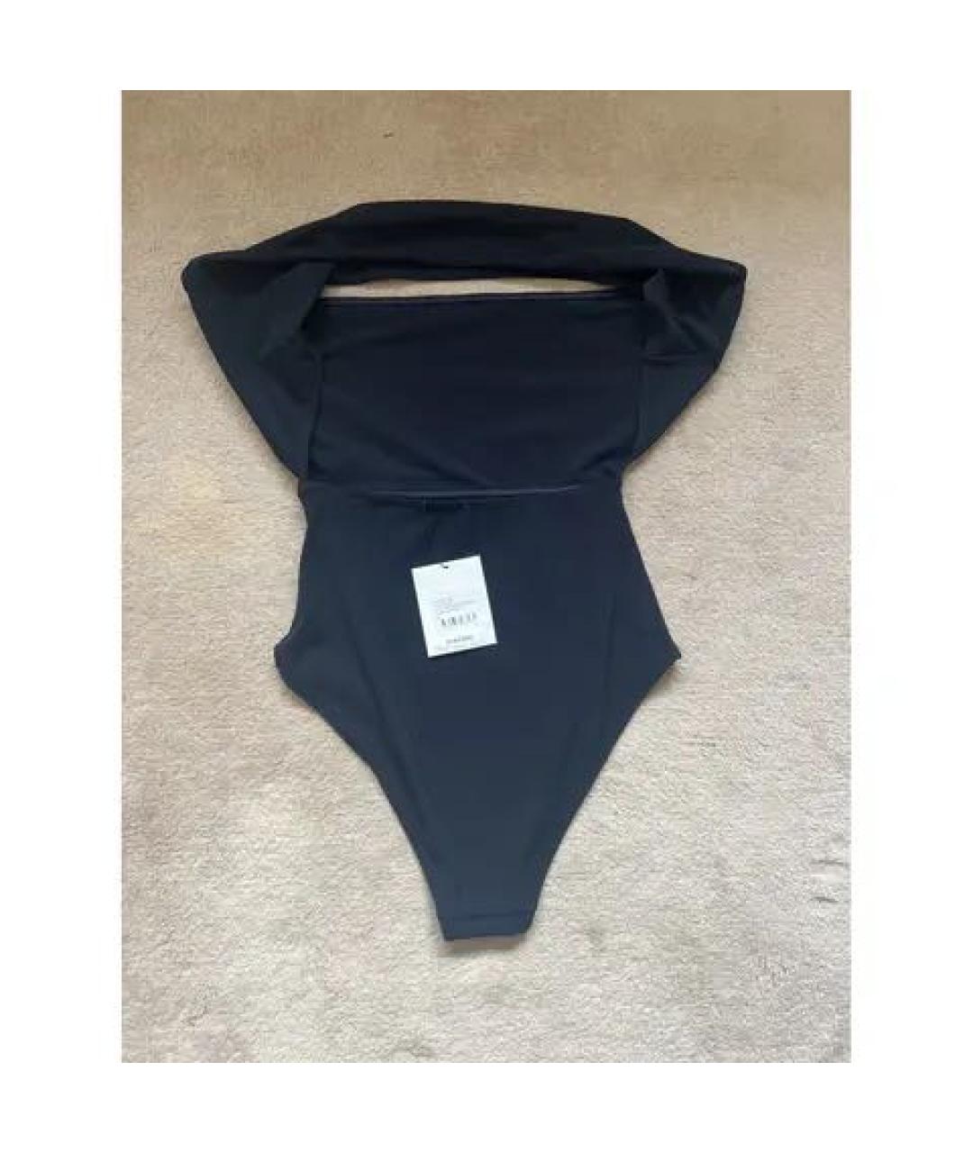 HUNZA G Черный полиамидовый купальник, фото 6