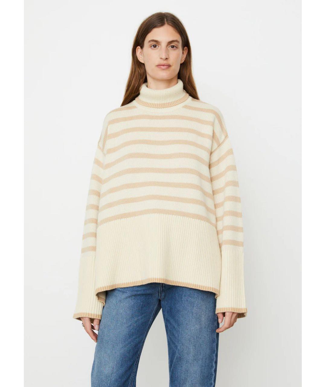 TOTEME Бежевый шерстяной джемпер / свитер, фото 2