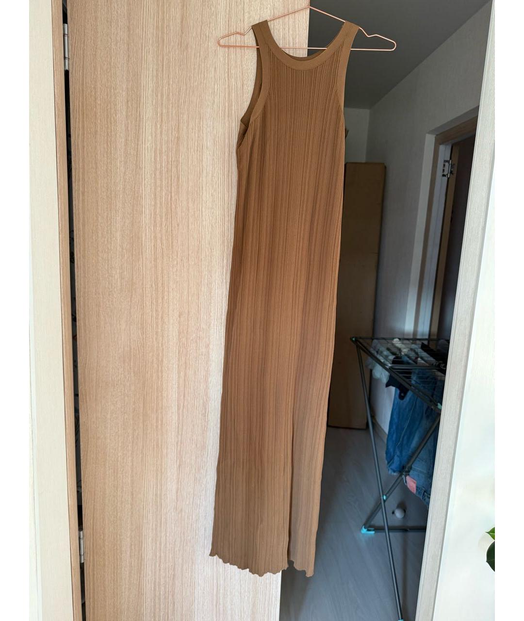 TOTEME Коричневое вискозное повседневное платье, фото 3