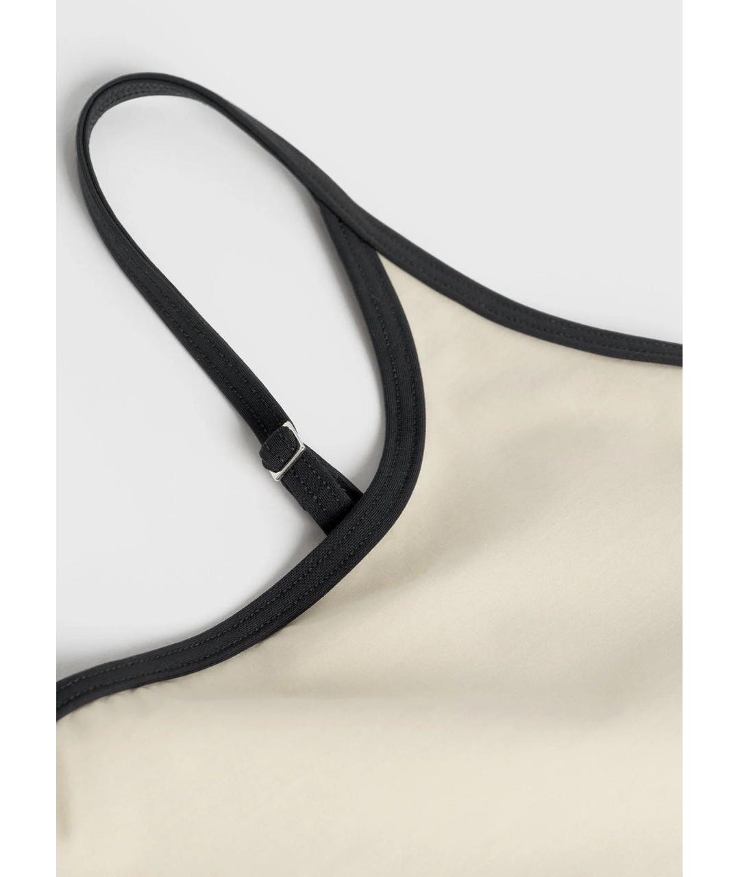 HUNZA G Бежевый полиамидовый купальник, фото 4