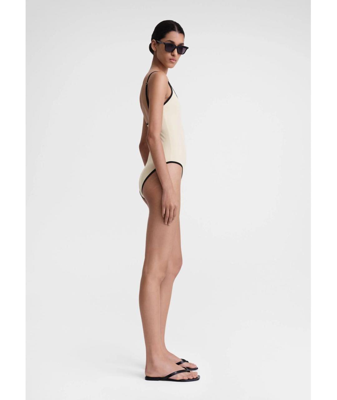 HUNZA G Бежевый полиамидовый купальник, фото 6