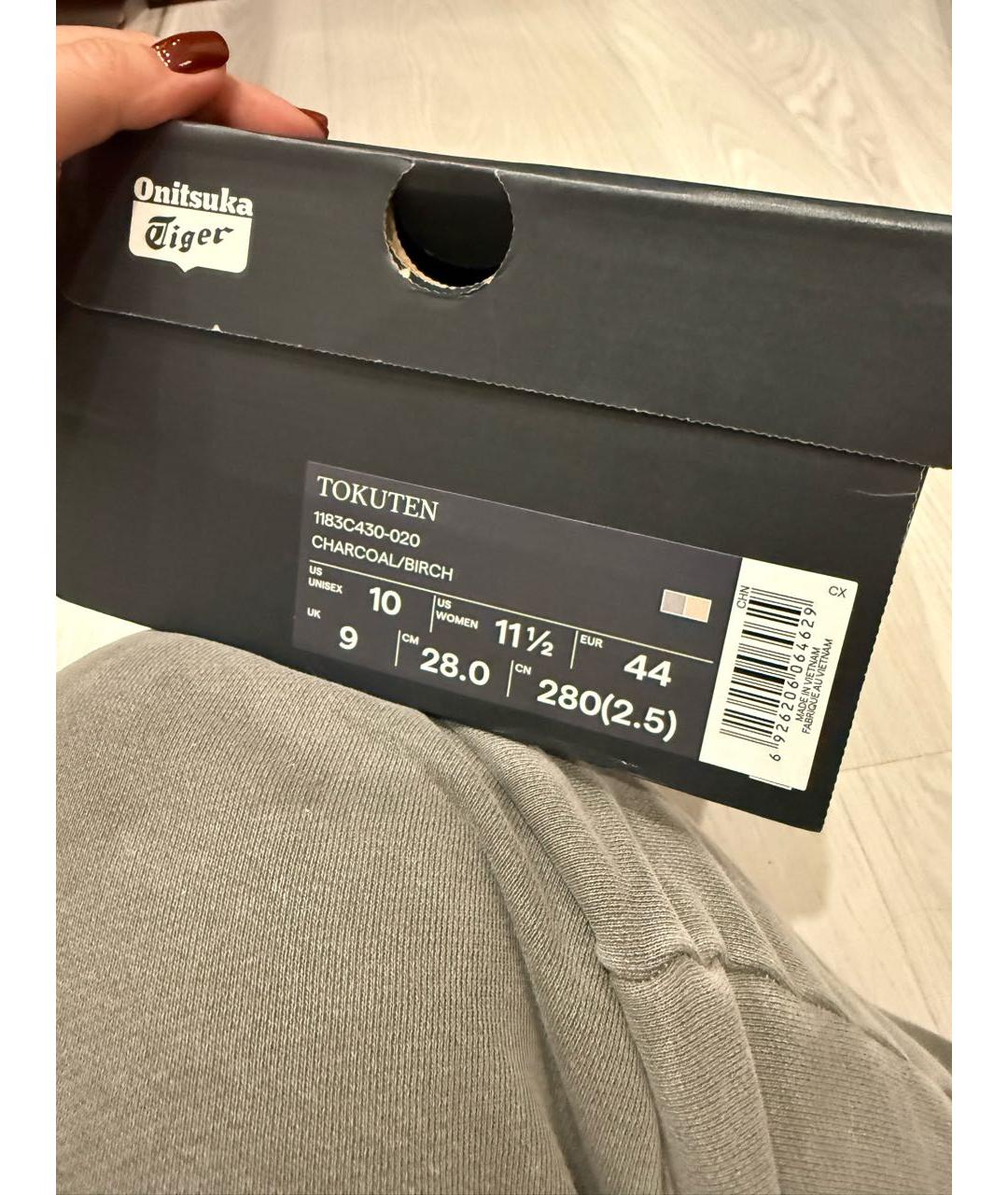 ONITSUKA TIGER Серые замшевые низкие кроссовки / кеды, фото 8