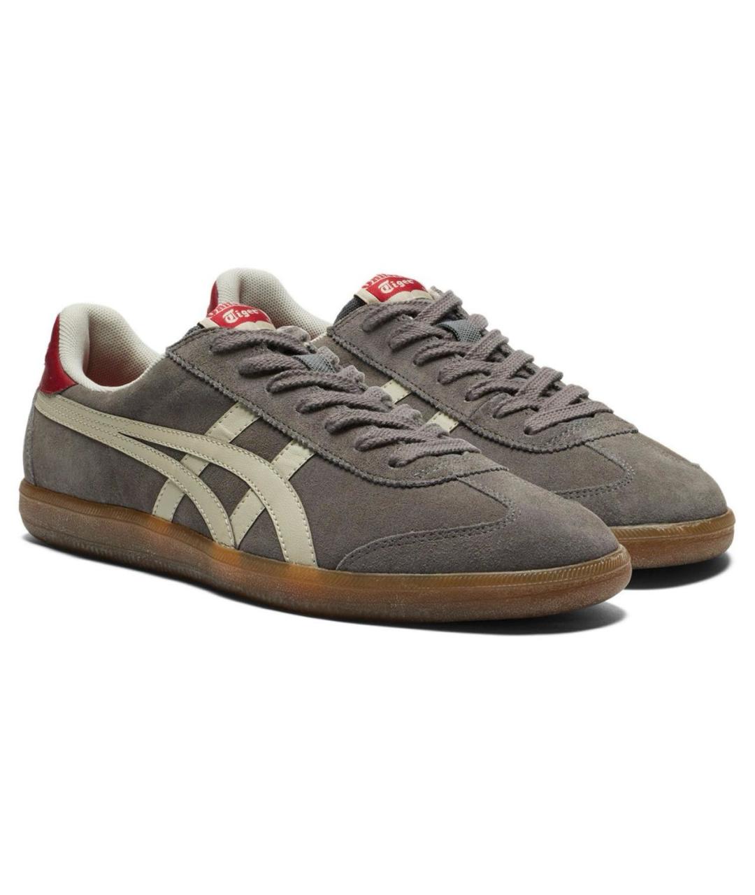 ONITSUKA TIGER Серые замшевые низкие кроссовки / кеды, фото 2