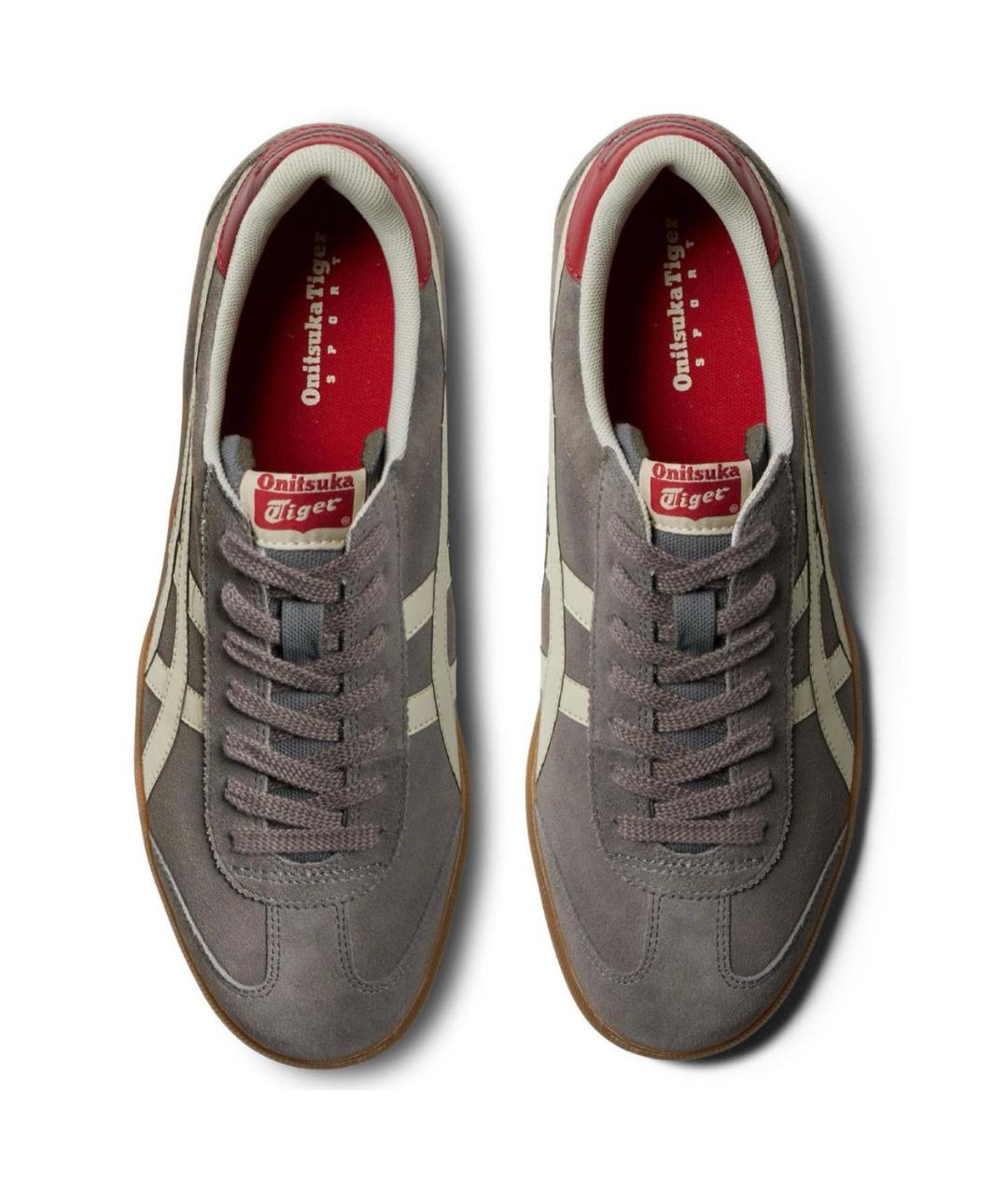 ONITSUKA TIGER Серые замшевые низкие кроссовки / кеды, фото 3