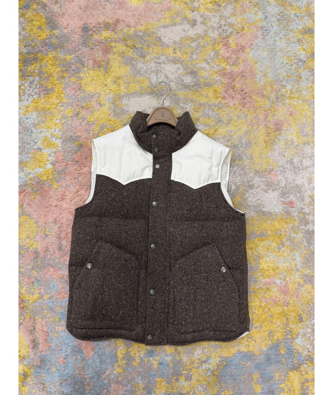 BRUNELLO CUCINELLI Коричневый жилет, фото 5