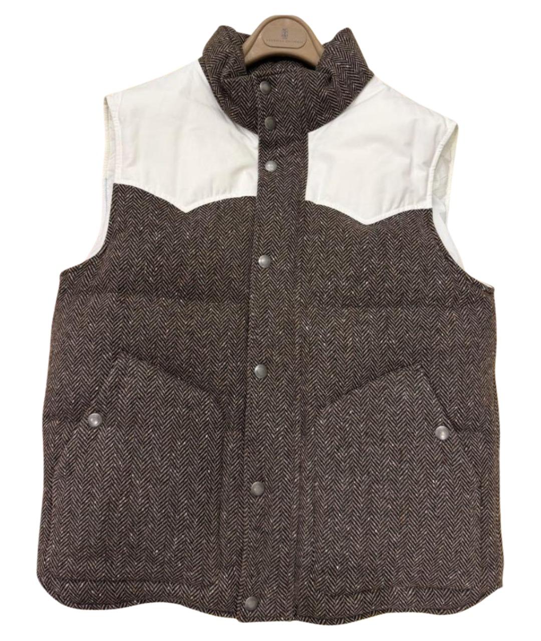 BRUNELLO CUCINELLI Коричневый жилет, фото 1