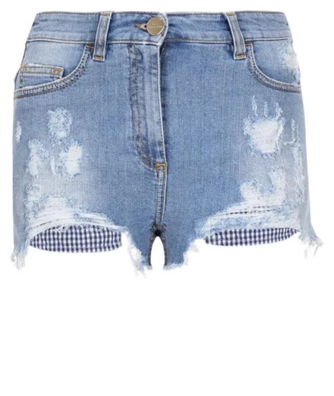 ELISABETTA FRANCHI Голубые деним шорты, фото 8