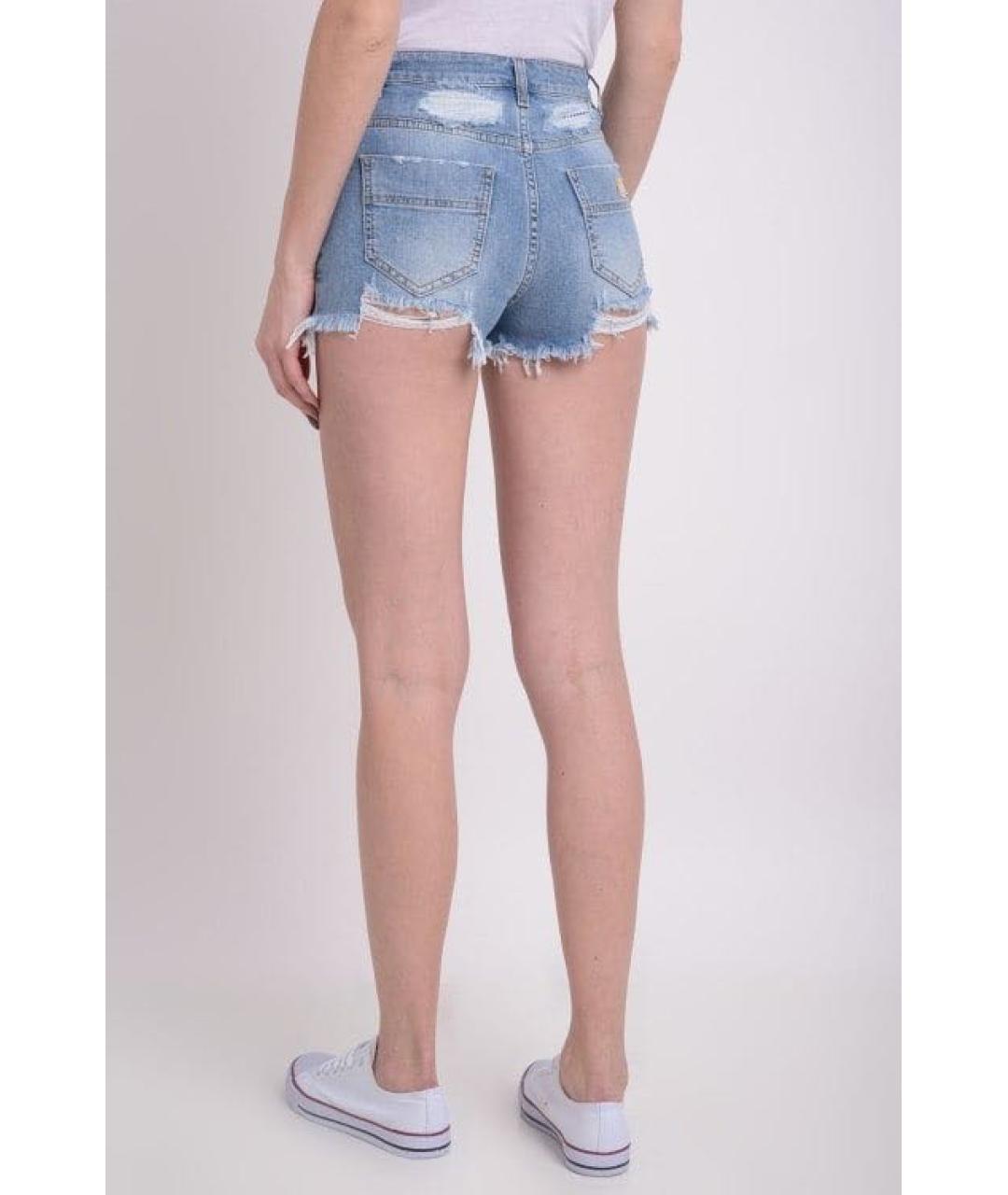 ELISABETTA FRANCHI Голубые деним шорты, фото 3