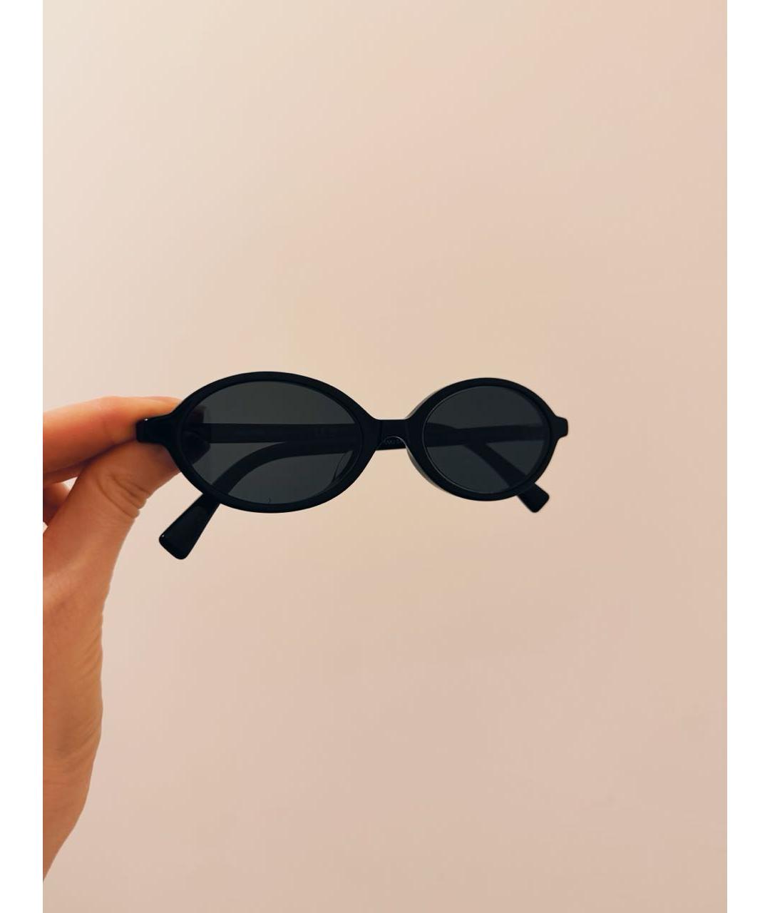 MIU MIU Черные пластиковые солнцезащитные очки, фото 5