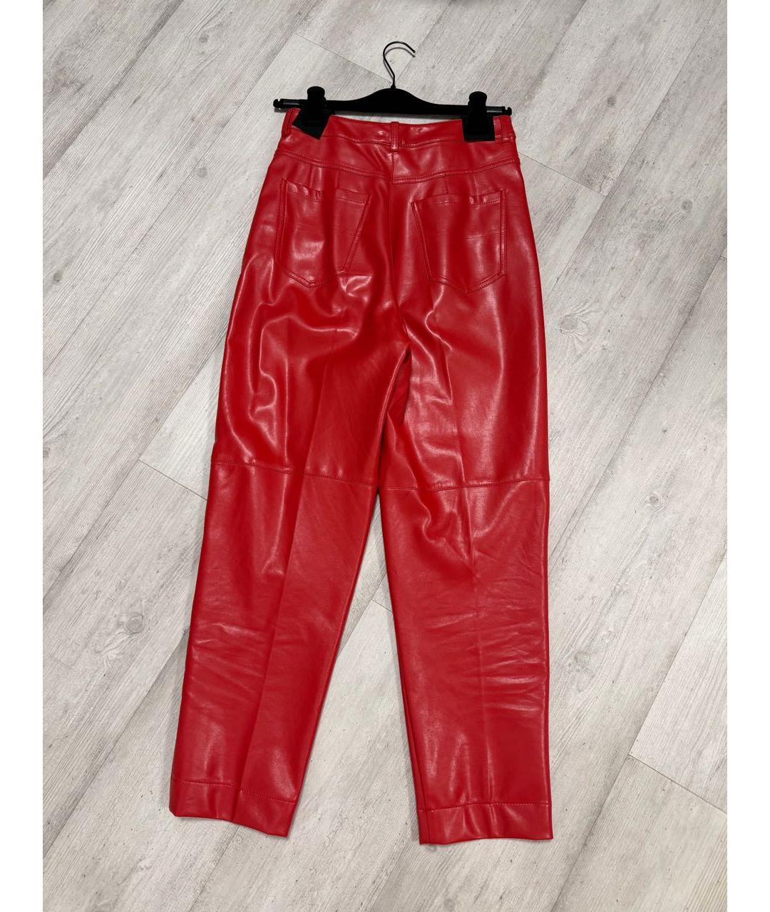 PHILOSOPHY DI LORENZO SERAFINI Красные прямые брюки, фото 2