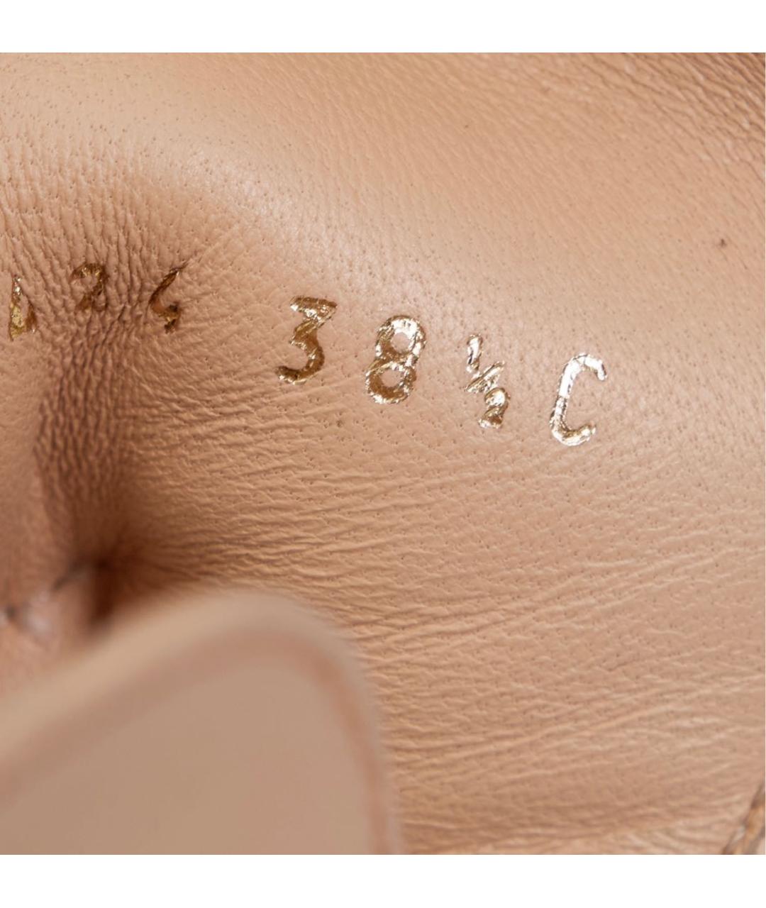 CHANEL Бежевые кожаные ботинки, фото 6