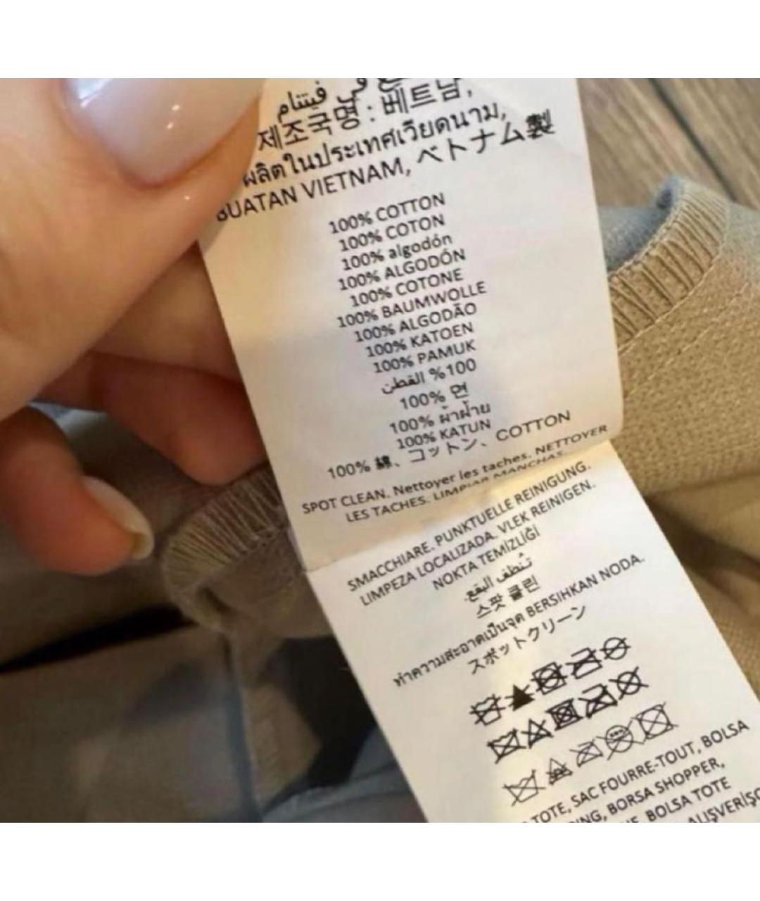 ALO YOGA Серая хлопковая дорожная/спортивная сумка, фото 8