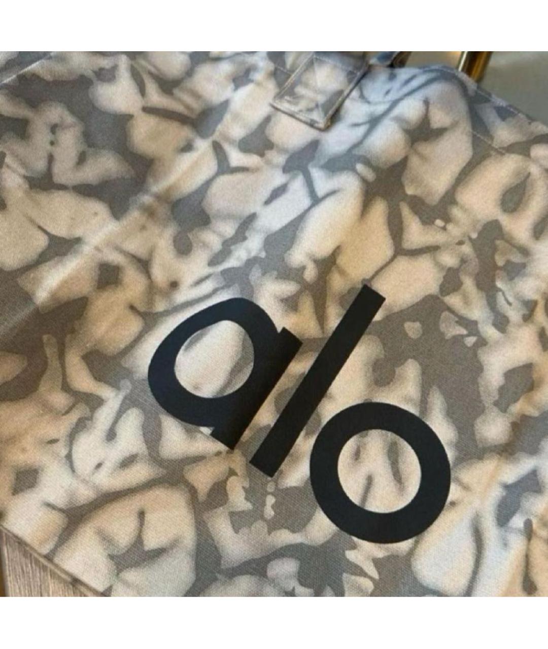 ALO YOGA Серая хлопковая дорожная/спортивная сумка, фото 4