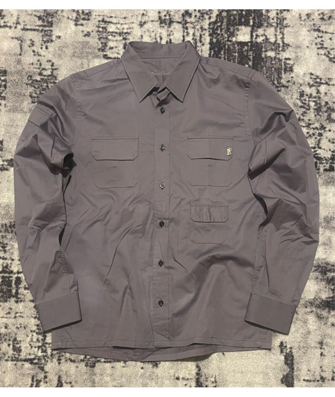 BURBERRY Антрацитовая хлопковая кэжуал рубашка, фото 9